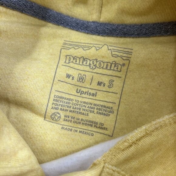 Patagonia Hoodie Sz Small Mens Sz M Womens Fitz Roy Icon Uprisal Milled Yellow - Picture 12 of 13